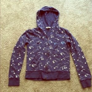 Women’s blue sweatshirt with cherry design